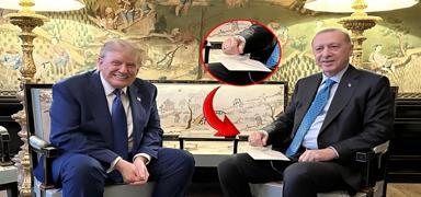 Cumhurbakan Erdoan-Trump grmesinde dikkat eken detay