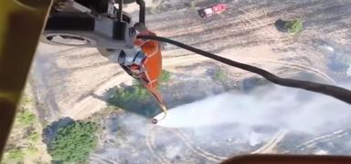 TSK orman yangnlar iin harekete geti: 5 helikopterle sahada aktif rol
