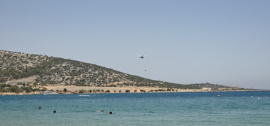 Mersin'de aalk alanda kan yangn sndrld