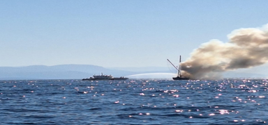 Bodrum'da tekne sulara gmld