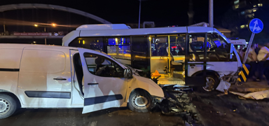 Rize'de minibs ile hafif ticari ara arpt: 10 yaral