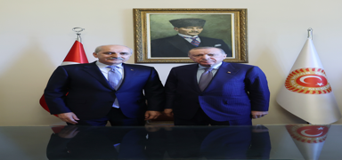 Cumhurbakan Erdoan, TBMM Bakan Kurtulmu ile bir araya geldi
