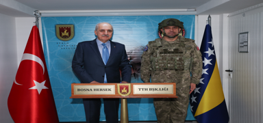 TBMM Bakan Kurtulmu'tan EUFOR Trk Temsil Heyeti Bakanlna ziyaret