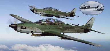 A-29 Super Tucano ve HH-60W yola kt