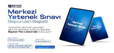 Baykar Fen Lisesi yeni eitim retim yl iin renci almna balad