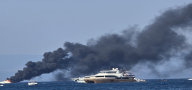 Bodrum'da motoryatta yang�n ��kt�