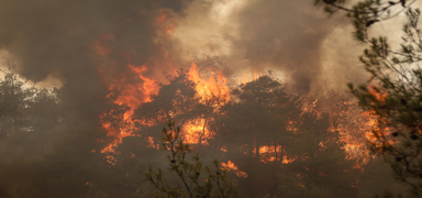 Alevlerle m�cadele s�r�yor