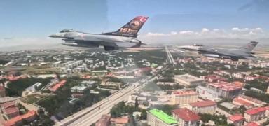 G�r�nt�leri MSB payla�t�! F-16'lar ile pasaj u�u�u ger�ekle�tirildi