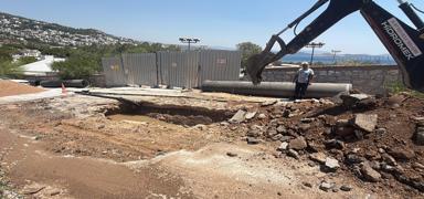 Bodrum'da isale hatt� yine patlad�