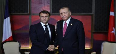 Cumhurba�kan� Erdo�an ve Macron Gazze'deki durumu g�r��t�