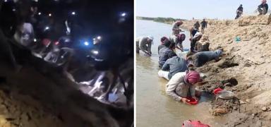 Altn bulmak iin Frat Nehri'ne akn ettiler