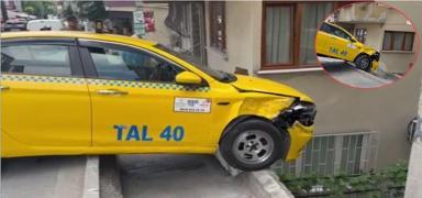 Yoku�ta freni tutmad�! Taksici faciadan k�l pay� kurtuldu