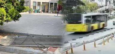 Faciaya ramak kald�! �ETT otob�s� vatanda�� can�ndan ediyordu