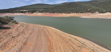 Edirne'deki Kad�k�y Baraj�'nda su seviyesi d��meye devam ediyor