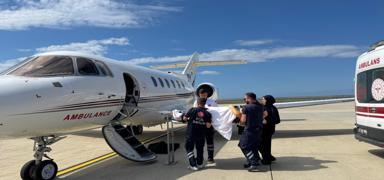 22 ya��ndaki hastan�n imdad�na ambulans u�ak yeti�ti