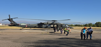 Bing�l'de zehirlenen 4 ki�i askeri helikopterle hastaneye kald�r�ld�