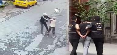 �stanbul'da sokak ortas�nda gasp