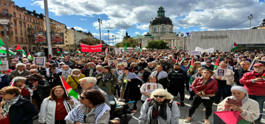 Soyk�r�mc� �srail'e �sve�'te protesto: G�da k�tl���na son verilsin