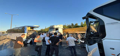 TEM Otoyolu'nda zincirleme kaza