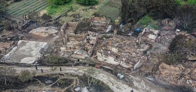 Bakanl�k start verdi! Yang�n�n y�kt��� evler yeniden y�kseliyor