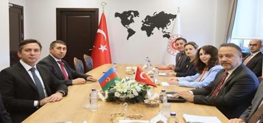 D��i�leri Bakan Yard�mc�lar� Y�lmaz ve Ekinci, Azerbaycanl� mevkida�lar� Rafiyev ile g�r��t�