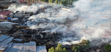 Erzurum'da k�rsal mahallede �ok say�da ev yand�