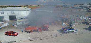 Karaman'da geri d�n���m tesisinde yang�n pani�i: �ok say�da ekip sevk edildi