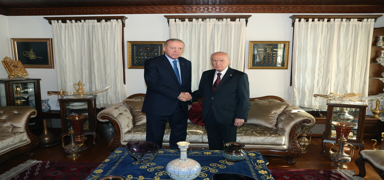 Ankara'da Cumhur �ttifak� zirvesi... Cumhurba�kan� Erdo�an'dan Bah�eli'ye ziyaret