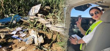 Pilot aday� 31 ya��ndaki Berfu ya�am�n� yitirmi�ti: U�ak kazas�n�n g�r�nt�leri ortaya ��kt�