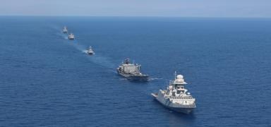 Dynamic Guard tatbikat� resmen ba�lad�... MSB: Do�u Akdeniz'de bayra��m�z dalgalan�yor