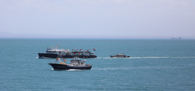 Kresel Sumud Filosu'na talya'dan katlacak tekneler denize ald