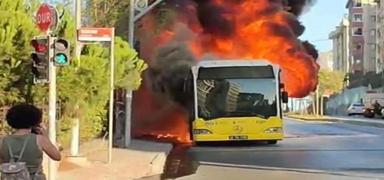 �ETT otob�s� alev alev yand�