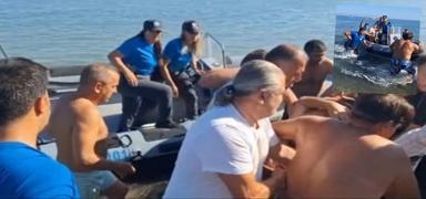 Sahilde korku dolu anlar! Y�zerken beyin kanamas� ge�irdi