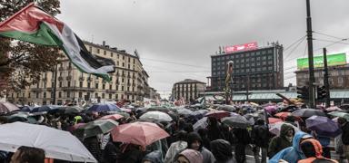 talya'da Gazze protestosu: Grev hayat fel etti