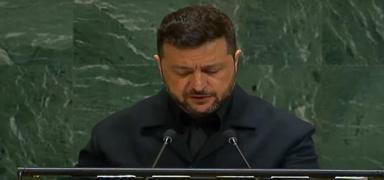 Zelenski BM k�rs�s�nden seslendi: Rusya NATO'yu ihlal ediyor