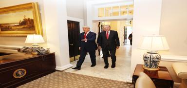 Trump ile g�r��en Cumhurba�kan� Erdo�an Beyaz Saray'dan ayr�ld�