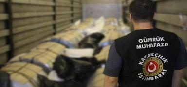 G�mr�k kap�lar�nda 1.3 ton uyu�turucu yakaland�