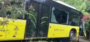 �sk�dar'da korku dolu anlar! �ETT otob�s� as�l� halde kald�