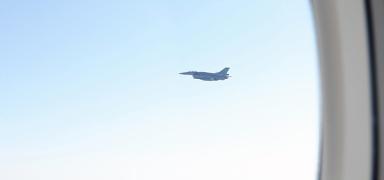 Umman Hava Kuvvetlerine ait F-16'lar, Cumhurba�kan� Erdo�an'�n u�a��na e�lik etti