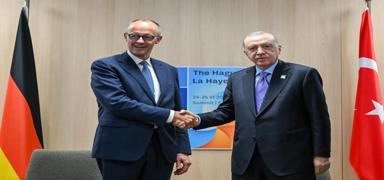 Merz'den Bakan Erdoan'la grme ncesi Trkiye mesaj