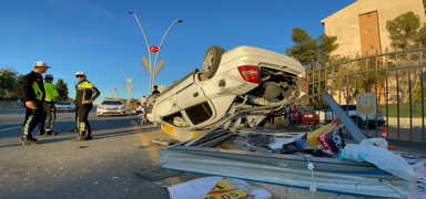 �anl�urfa'da otomobil takla att�: 5 yaral�