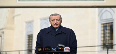 Cumhurba�kan� Erdo�an cuma namaz�n� Hz. Ali Camisi'nde k�ld�