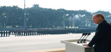 Bakan Erdoan'dan Karaba Zaferi vurgusu: Tarihe eref nianesi olarak altn harflerle yazld