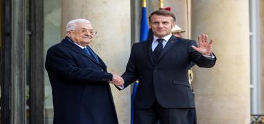 Fransa'da g�ndem Gazze: Macron ve Mahmud Abbas bir araya geldi