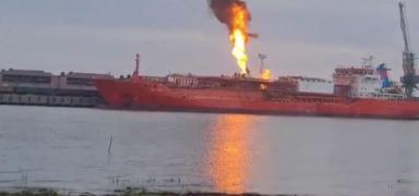 Ukrayna'da T�rkiye'ye ait LNG tankerine sald�r�