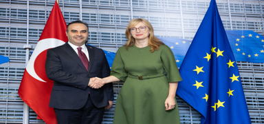 Sanayi ve Teknoloji Bakan� Kac�r, AB Komisyonun �yesi Zaharieva ile g�r��t�