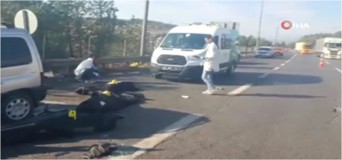 Otoyolda katliam gibi kaza