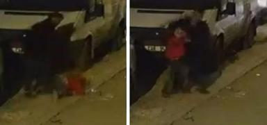 K�z�n� sokak ortas�nda d�ven cani babaya kelep�e