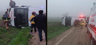 Band�rma'da ��renci servisi devrildi: Yaral�lar var