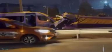 Ba�c�lar TEM'de zincirleme kaza